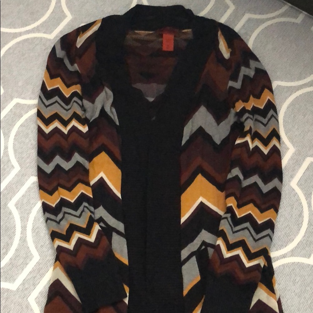 Missoni for Target Chevron Cardigan - Black, Brown, Gold, Gray